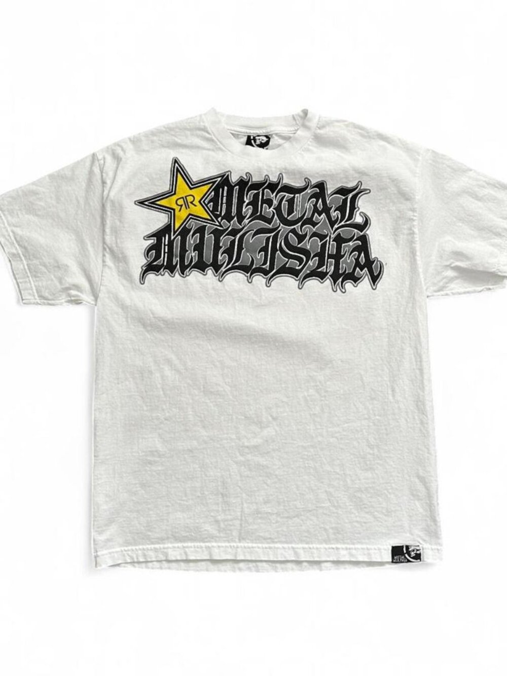Vintage Y2K Metal Mulisha Rockstar Energy Old English Gothic Graphic T Shirt XL